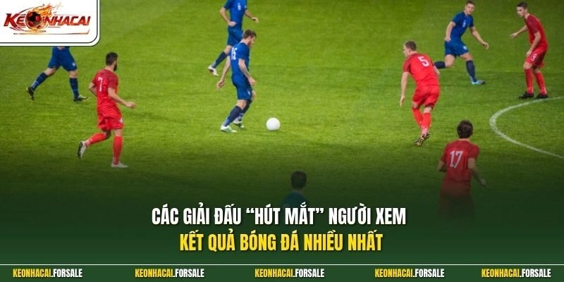 Các giải đấu “hút mắt” người xem kết quả bóng đá nhiều nhất